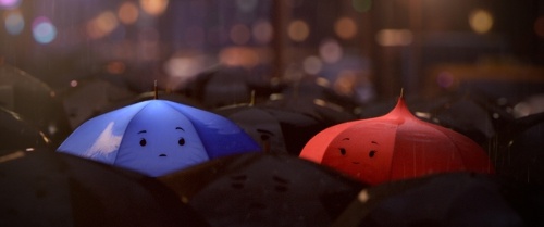 雨の日が好きになる“青い傘”と“赤い傘”のラブストーリー！　ピクサー短編『ブルー・アンブレラ』